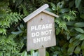 Do not enter sign japanese garden Royalty Free Stock Photo
