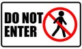 Do Not Enter Sticker template design, restricted Area Authorized Personnel Only Symbol Warning Precaution Sign, No Entry Isolated Royalty Free Stock Photo