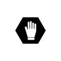 Do Not Enter Stop Hand Flat Vector Icon