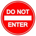 Do Not Enter Street Sign,Vector Illustration, Isolate On White Background Label. EPS10 Royalty Free Stock Photo