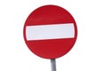 Do not enter traffic sign isolated Royalty Free Stock Photo