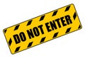 Do not enter vector sign