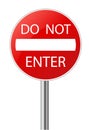 Do Not Enter warning sign Royalty Free Stock Photo