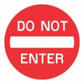 Do Not Enter warning sign Royalty Free Stock Photo