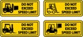 Do Not Exceed Speed Limit Label Sign On White Background