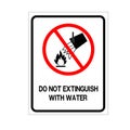 Do Not Extinguish With Water Symbol Sign,Vector Illustration, Isolate On White Background Label .EPS10 Vector Illustration Royalty Free Stock Photo