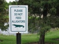 Do not feed alligators Royalty Free Stock Photo