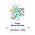 Do not forget charges concept icon Royalty Free Stock Photo