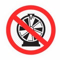 do not gamble fortune wheel sign sticker