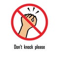 Do not knock vector sign Royalty Free Stock Photo
