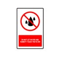 Do Not Let Water And Humidity Touch The Filter Symbol Sign, Vector Illustration, Isolate On White Background Label. EPS10