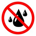 Do Not Let Water And Humidity Touch The Filter Symbol Sign, Vector Illustration, Isolate On White Background Label .EPS10