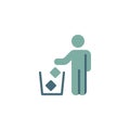 Do not litter flat icon Royalty Free Stock Photo