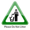 Do not litter sign