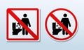 Do not litter sign. Throw garbage in its  place. Please do not throw trash in toilet design concpet.  Keep it clean. Royalty Free Stock Photo