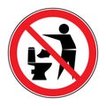 Do not litter in toilet icon 1