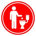 Do not litter in toilet