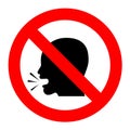 do not make loud noises sign