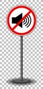 Do not make loud noises sign isolated on transparent background