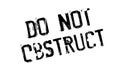 Do Not Obstruct rubber stamp