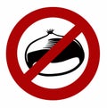 Do not pick chestnuts. Prohibition sign on white background