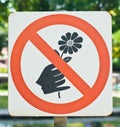 Do not pick flowers