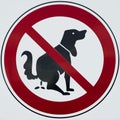 Do not poop dog sign Royalty Free Stock Photo