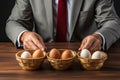 Do not put all eggs in one basket in business. Businessman allocate egg into many baskets