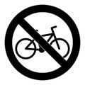 Do not ride bike symbol sign badge Royalty Free Stock Photo