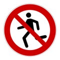 Do not run sign