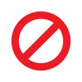 Do not sign on white background vector Royalty Free Stock Photo