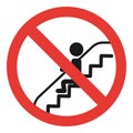 Do not sit escalator icon, simple style