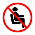 Do not sit here sign vector illustration Royalty Free Stock Photo