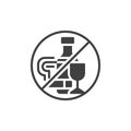 Do not smoking and drink vector icon