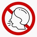Do not speak icon. Royalty Free Stock Photo