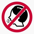 Do not speak icon. Royalty Free Stock Photo