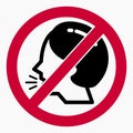 Do not speak icon.