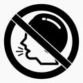 Do not speak icon Royalty Free Stock Photo