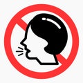 Do not speak icon Royalty Free Stock Photo