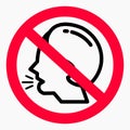 Do not speak icon Royalty Free Stock Photo