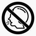 Do not speak icon Royalty Free Stock Photo