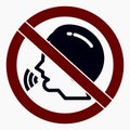 Do not speak icon Royalty Free Stock Photo