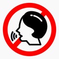 Do not speak icon Royalty Free Stock Photo