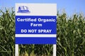 DO NOT SPRAY Certified Organic Sign