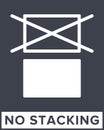 Do Not Stack. Packaging Symbol. Sign and Label Indicating That Items Should Not Be Stacked to Prevent Damage or Instability. No