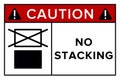 Do Not Stack. Packaging Symbol. Sign and Label Indicating That Items Should Not Be Stacked to Prevent Damage or Instability. No