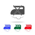 do not steam icon. Elements of washing in multi colored icons. Premium quality graphic design icon. Simple icon for websites, web