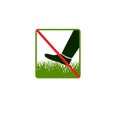 Do not step on grass