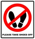 Do not step here please sign vector illustration