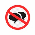 Do not talk sign symbol icon